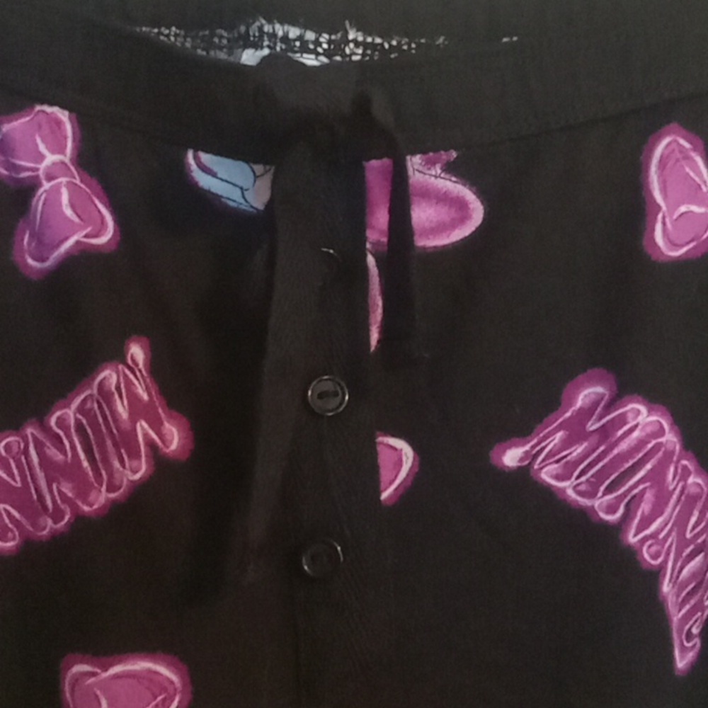 Disney Women's Black and Purple Minnie Mouse Pajama Pants - Picture 4 of 6